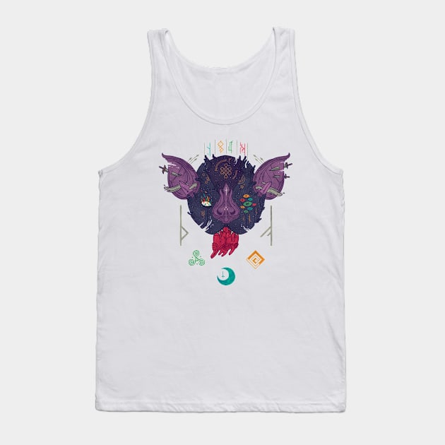 Runic Bat Tank Top by againstbound